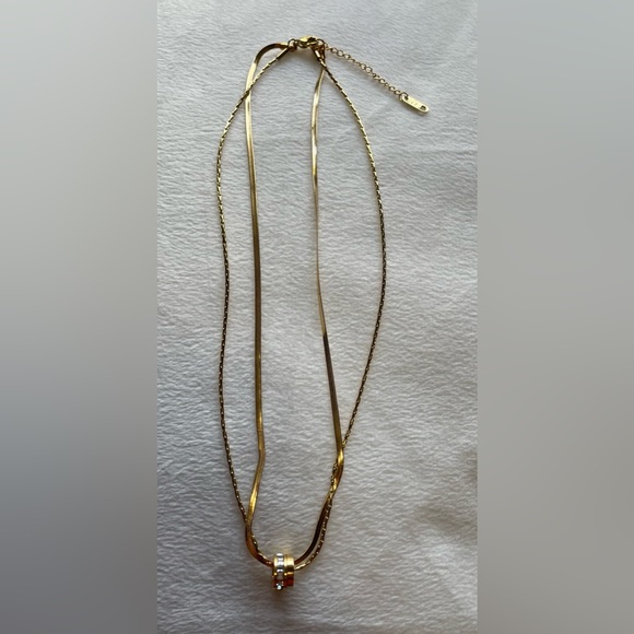 Brand New Titanium Steel Double Layer Clavicle Chain Necklace. - Picture 9 of 9